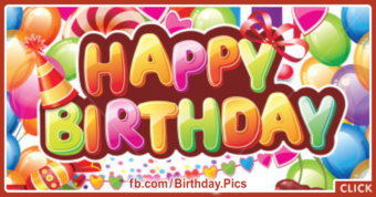 Colorful 3D Text Happy Birthday Card