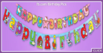 Colorful Banners Happy Birthday Card