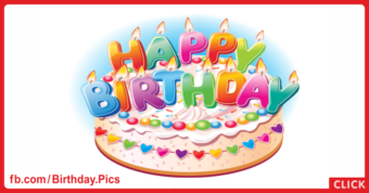 Colorful Letter Candles Happy Birthday Card