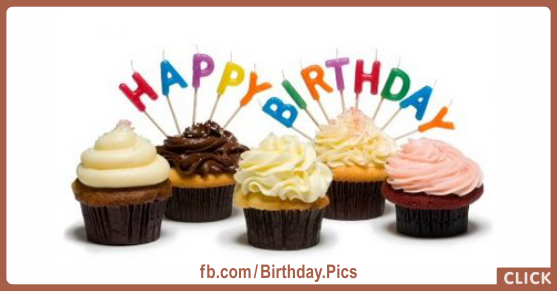 Cupcake Recipes Happy Birthday Card for celebrating