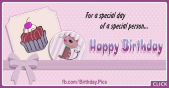 Cute Cat Special Happy Birthday Card
