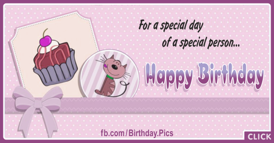 Cute Cat Special Happy Birthday Card for celebrating