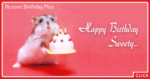 Cute Mouse Cake Happy Birthday Card