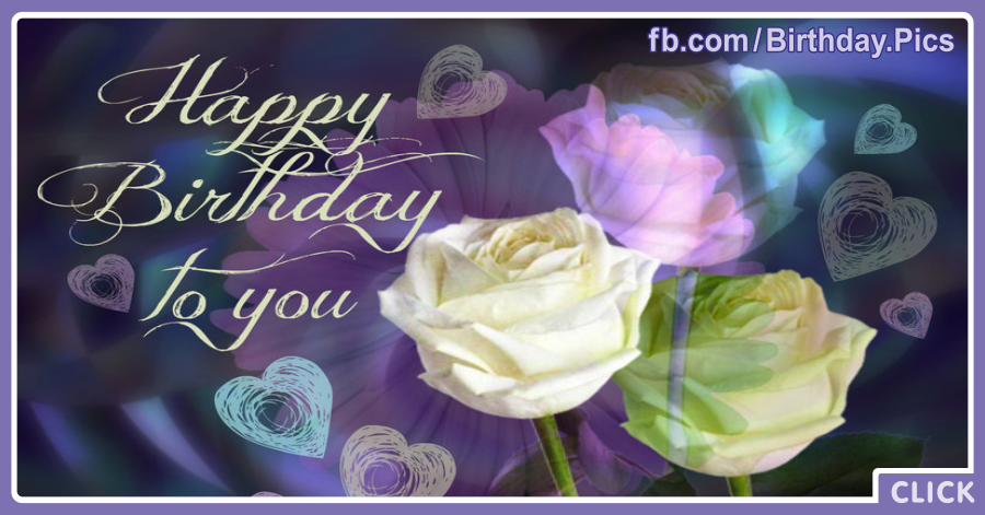 Dark Bg Pastel Flowers Happy Birthday Card for celebrating