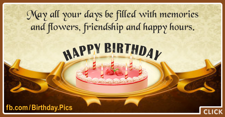 Friendship Happy Hours Birthday Card for celebrating