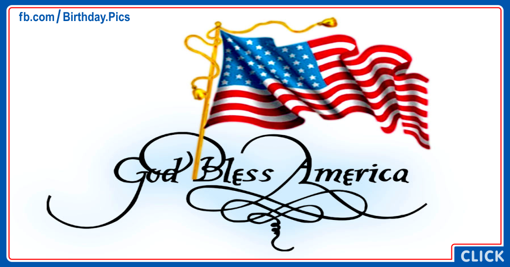 God Bless America Card 13 for celebrating