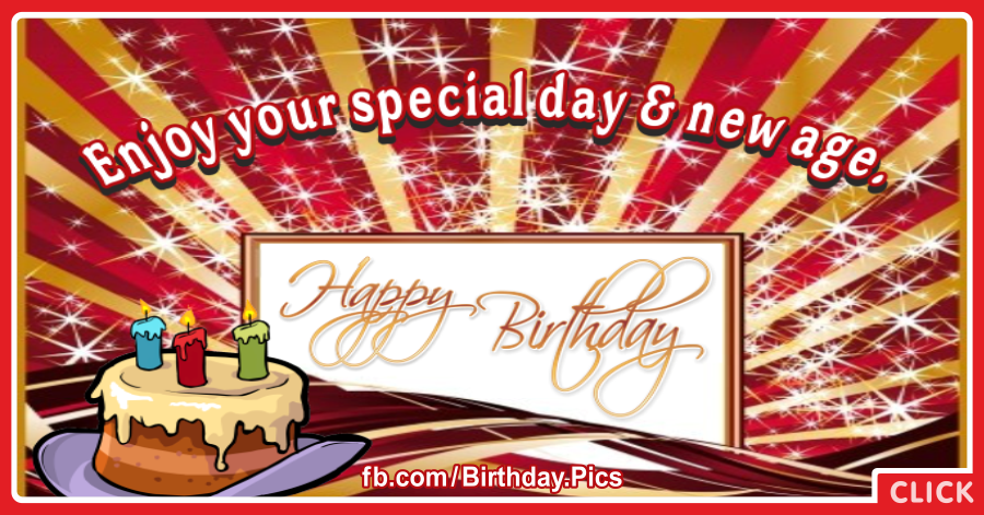 Gold Maroon Happy Birthday Card for celebrating