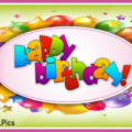 Green Circle Balloons Happy Birthday Card