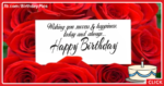 Hand Writing On Red Roses Birthday Card