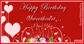 Happy Birthday Sweetheart Card