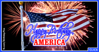 Independence day - happy birthday America card 11