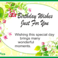 Just For You Green - Happy Birthday Card