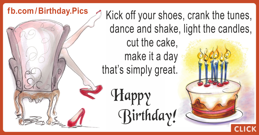 Kick Of Shoes Happy Birthday Card for celebrating