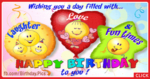 Laughter Love Fun Happy Birthday Card