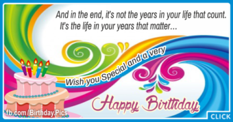 Life In Your Years Happy Birthday Card