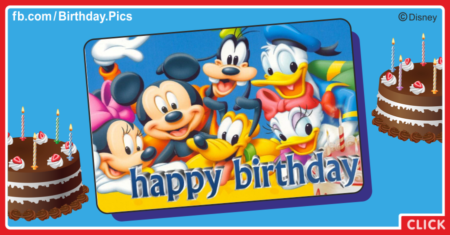 Mickey Mouse And Friends Happy Birthday