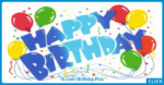Naive Balloons Blue Happy Birthday Card