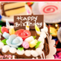 Pastel Colors Cake Happy Birthday Card