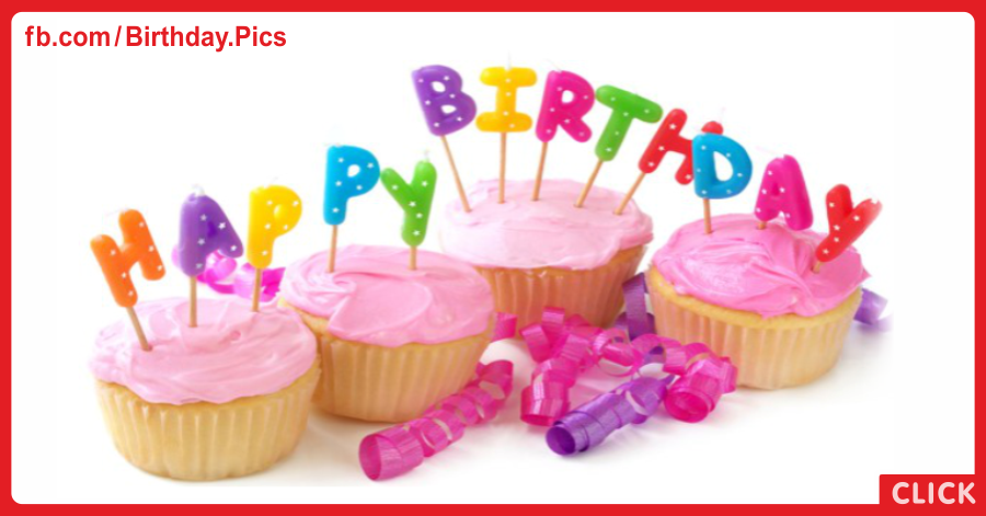 Pink Cupcakes Happy Birthday Card for celebrating