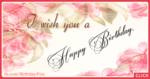 Romantic Pink Flowers Happy Birthday Card