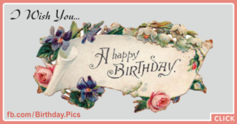 Birthday Wishes on Vintage Banner