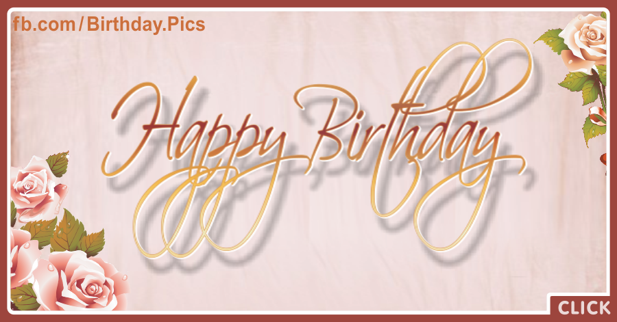 Vintage Style Brown Happy Birthday Card for celebrating