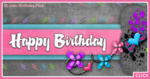 Violet Flowers - Happy Birthday Card