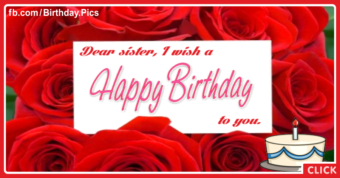 Wishes On Red Roses Happy Birthday Card