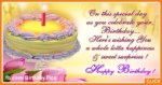 Yellow Cake Happy Birthday Card
