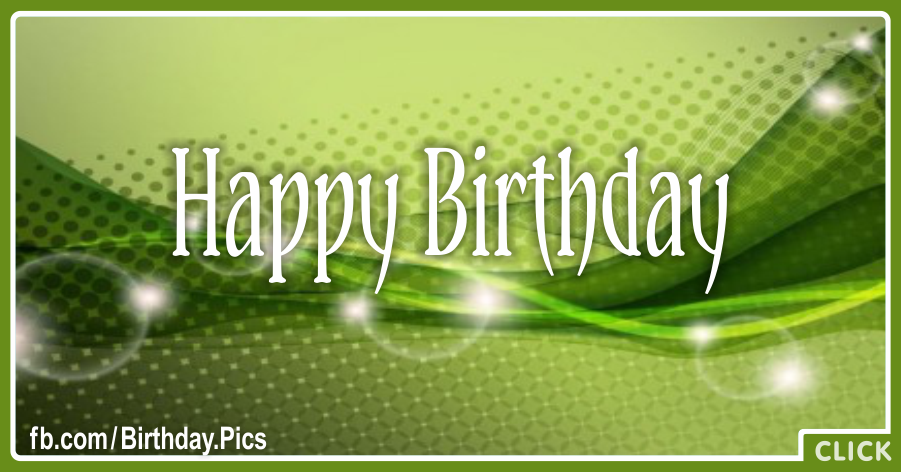 Abstract Bubbles Green Happy Birthday Card for celebrating