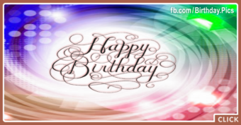 Abstract Design Caligraphic Birthday Card