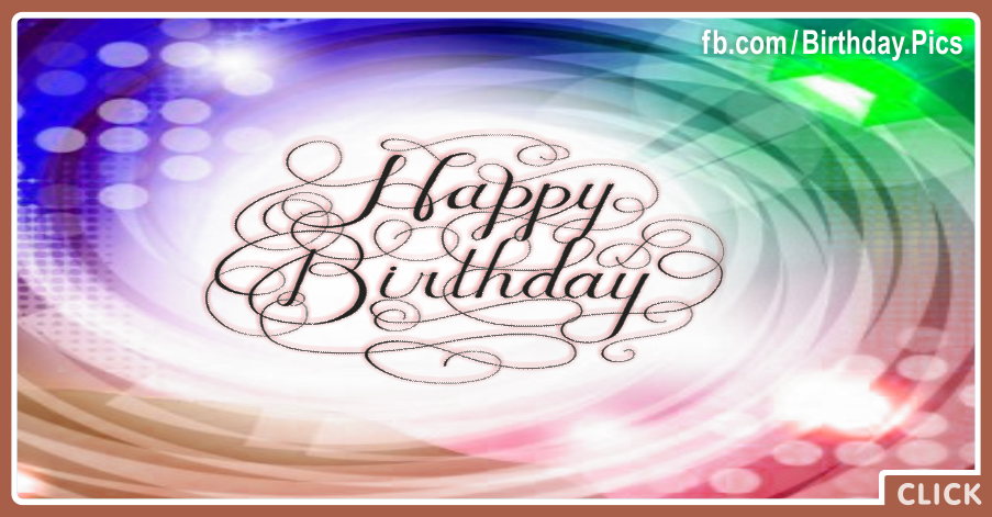 Abstract Design Caligraphic Birthday Card for celebrating