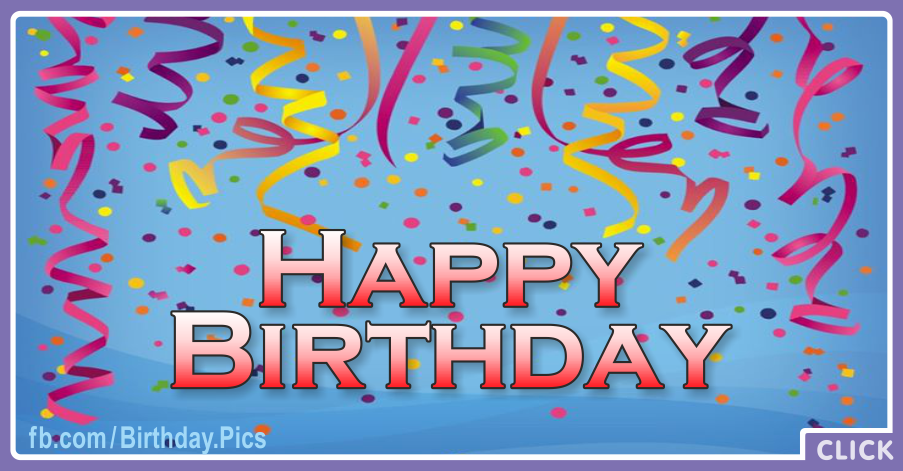 Big Confetti Happy Birthday Card for celebrating