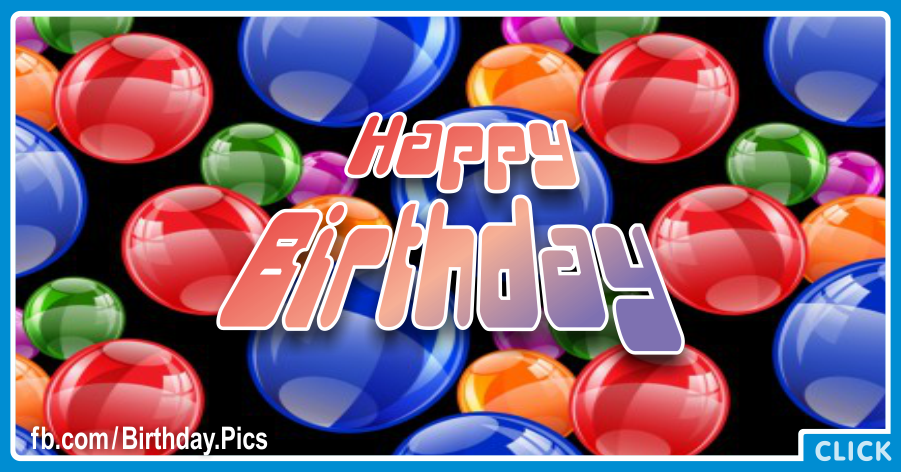 Bright Colored Balloons Happy Birthday Card for celebrating