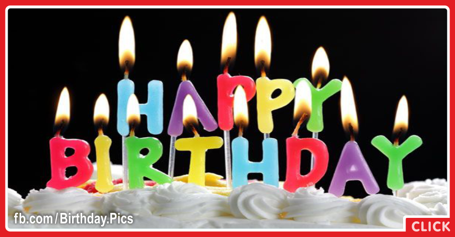 Colourful Candles Black Happy Birthday Card for celebrating