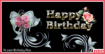 Classic Flowers Gold Happy Birthday Card