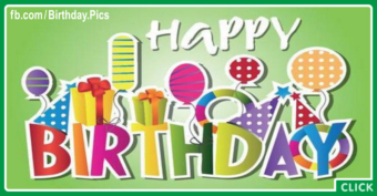 Dotted Gift Boxes Balloons Happy Birthday Card