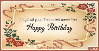 Dreams Come True Happy Birthday Card