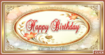 Elegant Gold Frame Happy Birthday Card