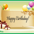 Elegant Rolled Paper Green Happy Birthday Card
