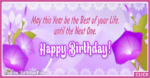Lace Vine Flowers Happy Birthday Card