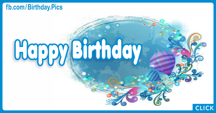 Light Blue White Happy Birthday Card for celebrating