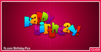 Maroon Simple Happy Birthday Card