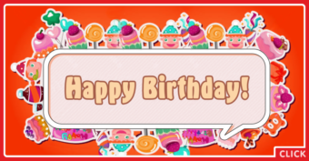Orange Candies Happy Birthday Card