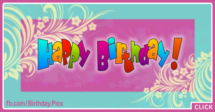 Pastel Ornaments Happy Birthday Card With Senior Travel Links for celebrating
