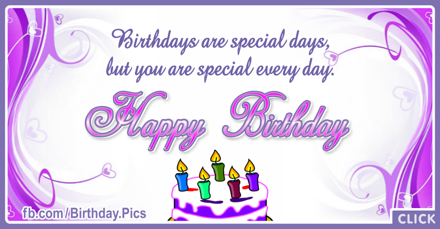Special Everyday Happy Birthday Card for celebrating