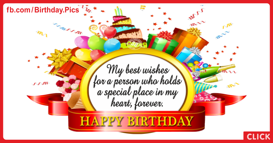 Special Place In My Heart Birthday Card for celebrating