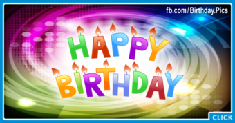 Spiral Colors Happy Birthday Card