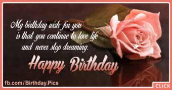 Stylish Rose Classy Happy Birthday Card