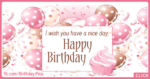 Sweet Pastel Balloons Happy Birthday Card